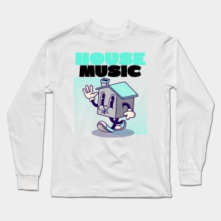 HOUSE MUSIC - Character (black) Long Sleeve T-Shirt